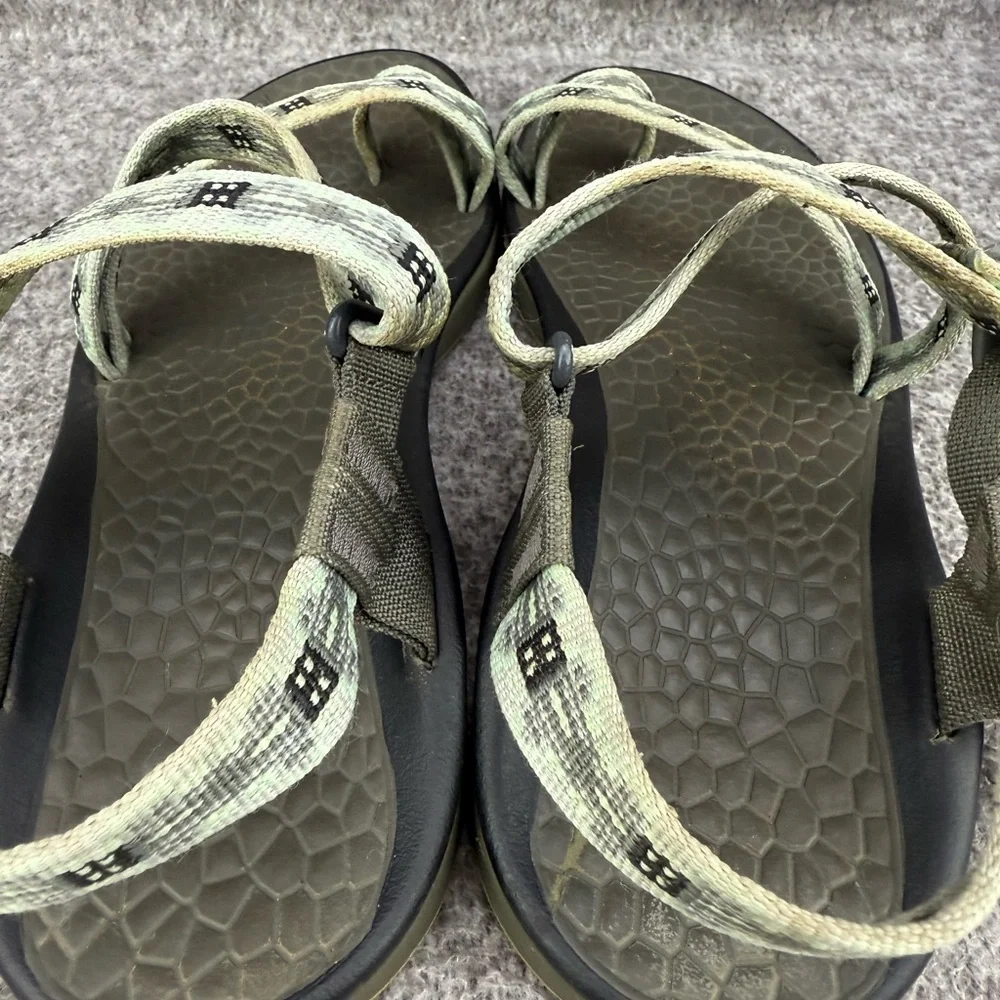 Women's 9 Chaco Z/2 Adjustable Strap Clasic Sandals Green Hiking Shoe W/Toe Loop - Picture 4 of 11